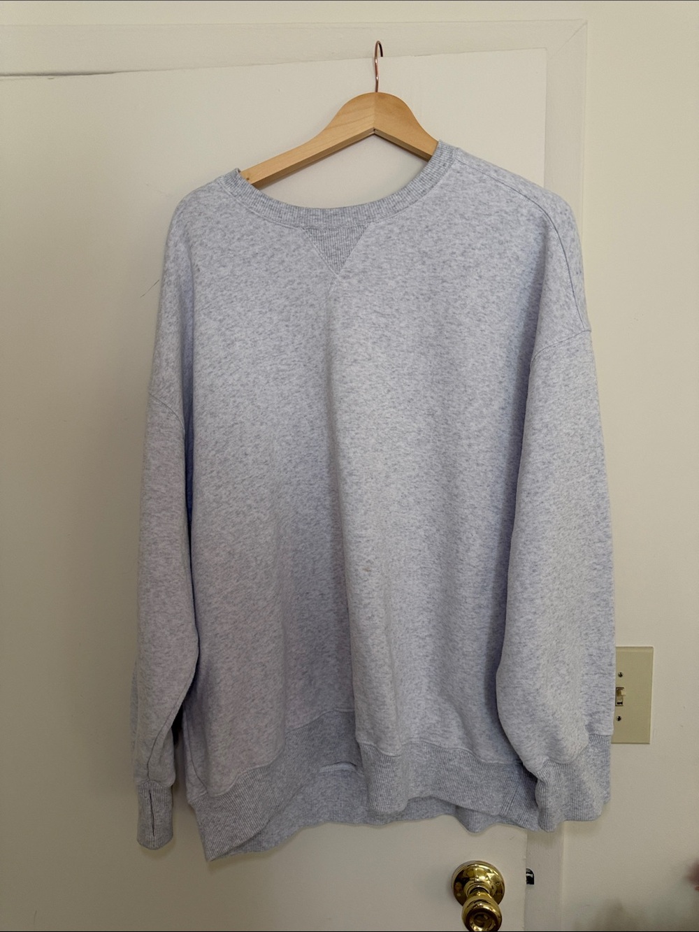 aerie Light Gray Men's Crewneck Sweatshirt